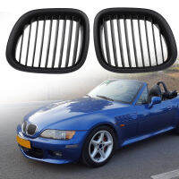 1คู่รถด้านหน้าไตย่างด้านหน้าแทรก Grille Trim สำหรับ BMW Z3 96-02 Single Slat รถ Auto Grille