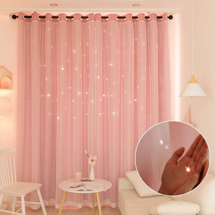 modern-blackout-curtains-for-bedroom-living-room-multicolor-cloth-lace-tulle-double-layer-window-decoration-curtains-home-decor