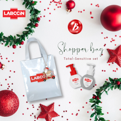 LABCCiN Shopper Bag Total + Sensitive Set แล็บซินชุดกระเป๋าของขวัญปีใหม่ เซ็ทสูตรโททัล + เซ็นซิทีฟ +หัวปั๊มดอกไม้