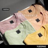 Yuedpao ?ยอดขาย No.1 เสื้อยืดเปล่า ไม่ย้วย ผ้านุ่ม ใส่สบาย เสื้อยืดคอวี เสื้อยืดสีพื้น Set Forest