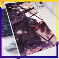 ۞ ▪ Saber Alter Mousepad 900x400x2mm เด็กชายของขวัญคอมพิวเตอร์แผ่นรองเมาส์เกมบอร์ดพีซีเมาส์เกมมิ่งอ้วน