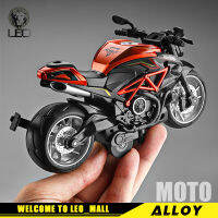 LEO 1:12 Augusta รถจักรยานยนต์ Ducati Harley รถของเล่นรถโมเดล Diecast สำหรับเด็กผู้ชายรถของเล่นสำหรับเป็นของขวัญวันเกิด