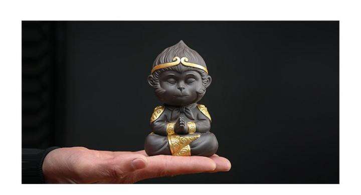 chinese-purple-clay-kung-fu-tea-set-tea-pet-monkey-king-tea-accessories-for-puer-oolong-tea-home-deco