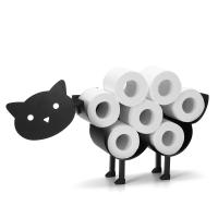 Toilet Paper Roll Holder Bathroom Wall Mounted Loo Rolls Storage Metal Rack Mount Hold up 7 Rolls Novelty Sheep Cat Dog Style