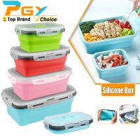 hot【cw】 Collapsible Silicone Food Bento Microware Outdoor Storage Containers