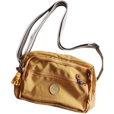 Kipling กระเป๋าแมสเซ็นเจอร์สะพายไหล่เดียวกระเป๋าสตรีสามชั้นมีซิปกระเป๋าแฟชั่นใหม่สำหรับผู้หญิง K15249