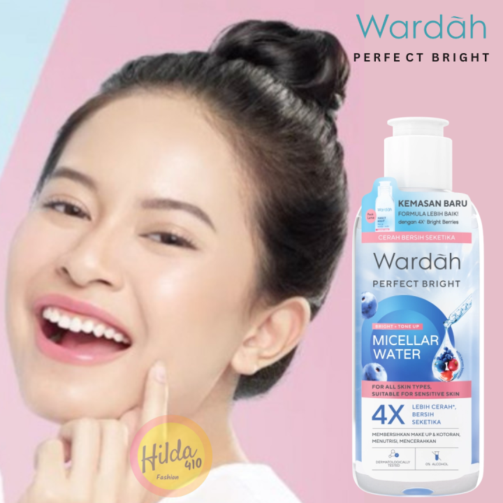 Wardah Perfect Bright Tone Up Micellar Water Make Up Remover Lebih