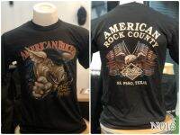 เสื้อยืดคอกลม AMERICAN BIKERเสื้อฮาเล่ย์ เสื้อยืดคอกลม เสื้อผู้ชาย เสื้อสไตล์วินเทจ ไม่มีตะเข็บขาง สรีนหน้าและหลังขับเนื้อ งานผ้าบาง ผ้า3D ป๊าย3Dt-shirt สักเครื่องได้