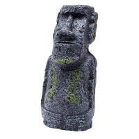 【CW】Easter Island Mini Statue Accessory Pipe Fish Tank Aquarium Decoration OrnamentBrand New