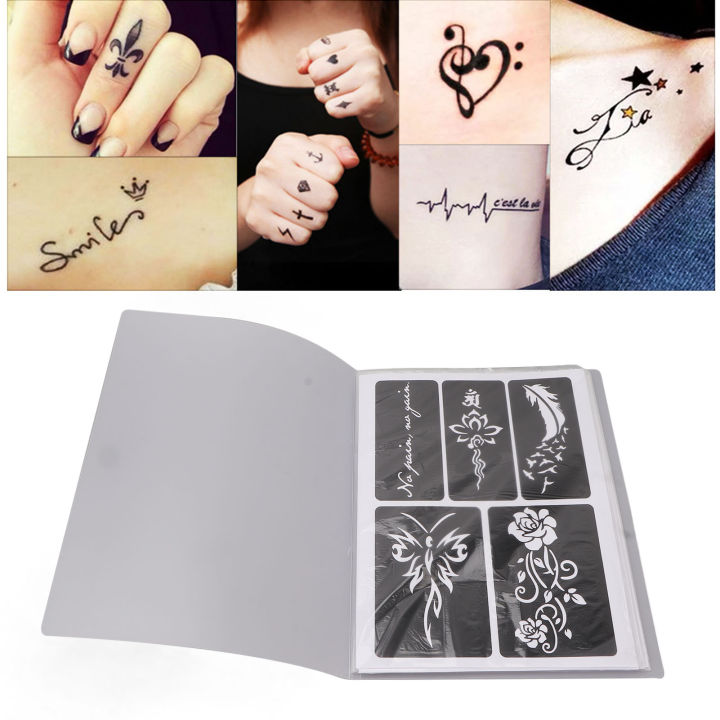 5 Sheets/Lot Temporary Tattoo Stencil Henna Tattoo Kit Body Art