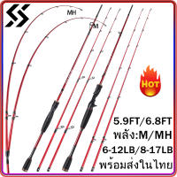 Sougayilang【พร้อมส่งในไทย】คันเบ็ด M/MH กำลัง 6FT/7FT คันเบ็ดหมุน/เบ็ดตกปลา EVA คันเบ็ดขั้นสูง