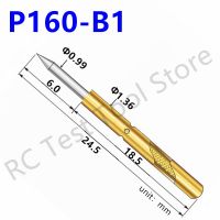 20/100pcs P160-B Spring Test Probe P160-B1 Test Pin Brass Metal Gold Pogo Pins Nickel-plated Sharp Tip  Probe Length 24.50mm Nails Screws Fasteners