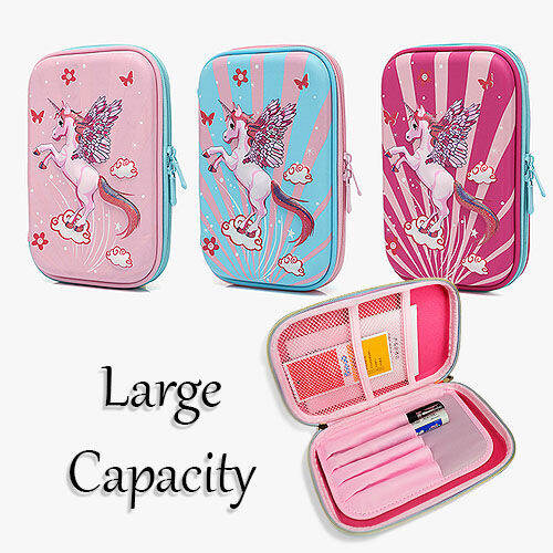 Den Den Smiggle 3D Hard Cover Pencil Case Unicorn Box Stationery