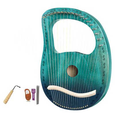 【YF】 16/19 Strings Lyre Greek Song Music Thumb Lute Stringed Instrument Children Birthday With Tuning Wrench
