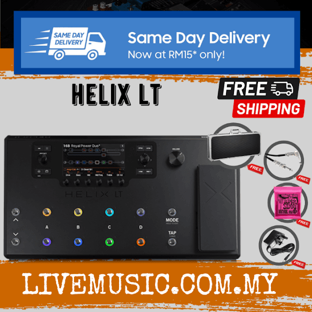 Line 6 Helix LT Guitar Multieffects Processor w/Pedal Board And