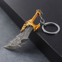 【2023】Mini Axe Keychain Kratos athan God of War Key Chain Blades of Chaos s Game Accessories Car Key Ring Pendant llaveros ！