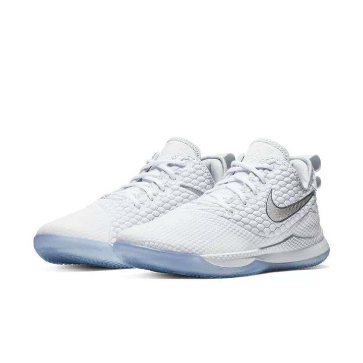 Lebron James Witness III EP Combat All White Basketball Shoes For Men ...