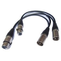 ❆☬ 1 sztuk/partia wysokiej jakości kabel audio Pro z 4 złączami XLR przedłużacz audio 0.18M