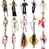 ชุดฮาโลวีนเด็ก ชุดแฟนซีผู้ใหญ Halloween cosplay costume party adult clothing after the ancient Greece brilliant Egyptian pharaoh queen dressed male