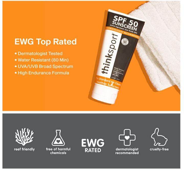 Thinksport Safe Sunscreen SPF 50+ Lazada PH