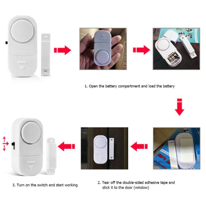 ระบบสัญญาณกันขโมย-ไร้สาย-กริ่งประตู-door-windows-alarm-ร้องเตือนระดับเสียง-90-db-ถ่านในตัวเครื่อง-xph142