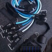 11 phụ kiện Dụng Cụ Tập Gym Kháng Lực Dây Kháng Lực Đa năng Tập Gym. Bộ