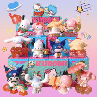 12ชิ้นเซ็ต Snrio อะนิเมะตัวเลขตาบอดกล่อง Kuromi Cinnamoroll Melody Pochacco ลึกลับกล่องรูปการกระทำรุ่นตุ๊กตาสำหรับของเล่นของขวัญ