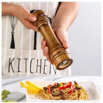 6 Inch Pepper Grinder, Manual Spice Grinder, Wooden Pepper Grinder