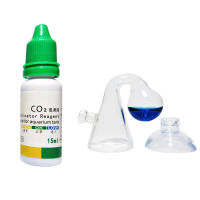 Aquarium CO2 Indicator Solution Monitor พืชหญ้า CO2ระบบความเข้มข้นถังปลาแก้ว Liquid Tester Fluid Drop Checker