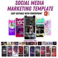 Social Media Video Marketing Sales Ads PowerPoint Templates Bundle Free Update Template PowerPoint Marketing