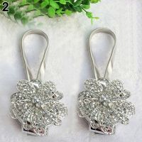 【LZ】┇  Rhinestone Flor Cortina Clipe Buckle laço magnético Voltar Holdback Tiebacks Decoração para casa 1 pc