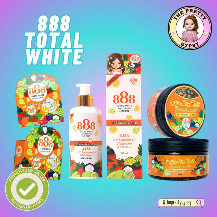 888 Total White Soap | Lotion | Scrub | Lazada PH