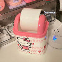 ใหม่ SANRIO Hello การ์ตูนใหม่เดสก์ท็อปถังขยะ MINI Study ห้องนั่งเล่น Home Storage Bin สาวหัวใจเดสก์ท็อปตกแต่ง