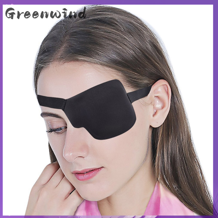 【Greenwind】 Pirate Eye Patch Unisex Black Single Eye Patch Eyepatch One ...