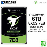 Seagate Exos 7E8 6TB 7200RPM 256MB SATA 6Gb/s 512E/4KN NO ENCRYPTION 3.5-Inch Enterprise Class Internal Drive ST6000NM021A - 5Y Warranty