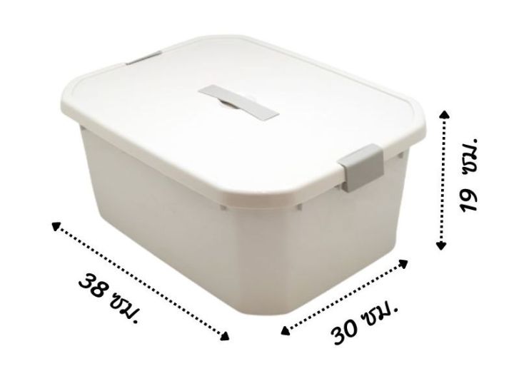 กล่องเก็บของพลาสติกมีฝาปิด-ขนาด-30x38x19ซม-กล่องเก็บของ-กล่องพลาสติกพร้อมฝาปิด-กล่องใส่ของใช้-กล่องอเนกประสงค์-กล่องเก็บของเอนกประสงค์