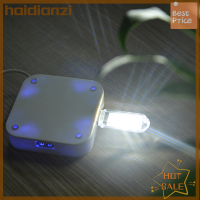 Haidianzi พวงกุญแจโคมไฟส่องบัตรไฟกลางคืน3LED สีขาวมีกระเป๋าสวิชต์ยูเอสบีแบบสัมผัสขนาดเล็ก