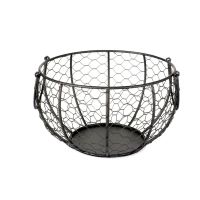 Kitchen Storage Metal Wire Egg Basket Farm Chicken Cover Egg Holder Organizer