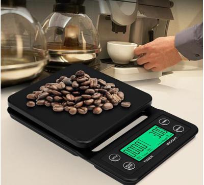 เครื่องชั่งกาแฟ Coffee Scale ตาชั่งดิจิตอล เครื่องชั่งดิจิตอล เครื่องชั่งโลหะมีค่า 3 kg/ 0.1g เหมาะสำหรับชั่งอาหาร(ไม่มีแบตเตอรี่）