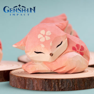 Genshin ผลกระทบ Yae Miko ฟ็อกซ์รูปน่ารักไม้เรซิ่น Figurines อะนิเมะเกมรุ่นสะสม Figurals ของเล่นเด็กของขวัญรูปปั้น