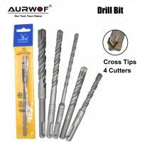 1pc คอนกรีต SDS Plus เจาะ Bit Cross Tips 4 Cutters 110mm 160mm Wall Brick Block Electric Hammer Masonry Drilling Bits