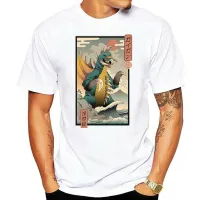 Mens T Shirt 100 Cotton Anime Dinosaur Printing Cool Loose Men T Shirt Male Gildan