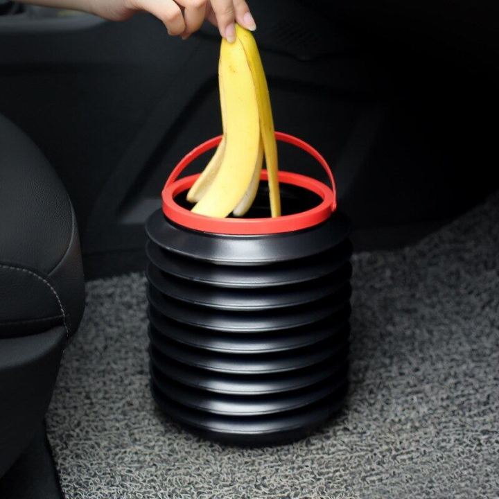 ถังขยะพับได้-4-ลิตร-รถ-อุปกรณ์มัลติฟังก์ชั่น-telescopic-bucket-creative-portable-storage-bucket