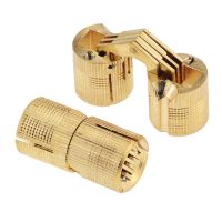 1Pcs Copper Brass Furniture Hinges 8-18 mm Cylindrical Hidden Cabinet Concealed Invisible Door Hinges For Hardware Gift Box Door Hardware Locks