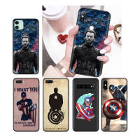 26NO Captain America อ่อนนุ่ม Black ซิลิโคน ปก หรับ iPhone XR 7 6s 6 11 5s XS 5 8 SE Max Plus X Pro เคสโทรศัพท์