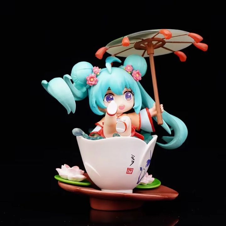 q-version-hatsune-miku-action-figure-lotus-leaf-and-chinese-umbrella-model-dolls-toys-for-kids-gifts-collection