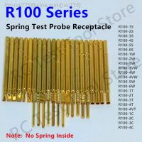 20 Or 100PCS R100 Series PCB Test Probe Receptacle Pogo Pin Connection Socket R100-2S 4S 2W 4W Spring Test Pin P100-B P100-B1