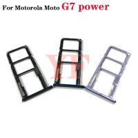 ‘；【。- For Motorola Moto G7 Power G7 Play SIM Card Tray Slot Holder Adapter Socket Repair Parts