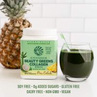 Sunwarrior, Beauty Greens Collagen Booster, Pina Colada 300g