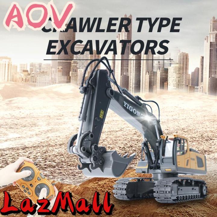 aov-2-4กิกะเฮิร์ตซ์การควบคุมระยะไกลรถขุดของเล่นสำหรับเด็ก1-20-rc-ตีนตะขาบรถขุดของเล่น680-หมุนรถบรรทุก11ช่อง-cod-จัดส่งฟรี